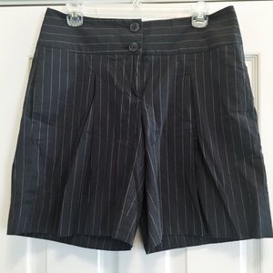 CAbi Grey Pinstripe Shorts